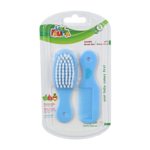 La Frutta Comb and Brush Set for Kids - BLUE