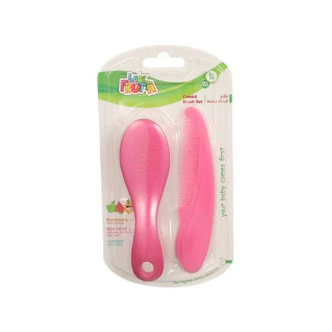 La Frutta 2-Piece Baby Comb And Brush Set (pink)