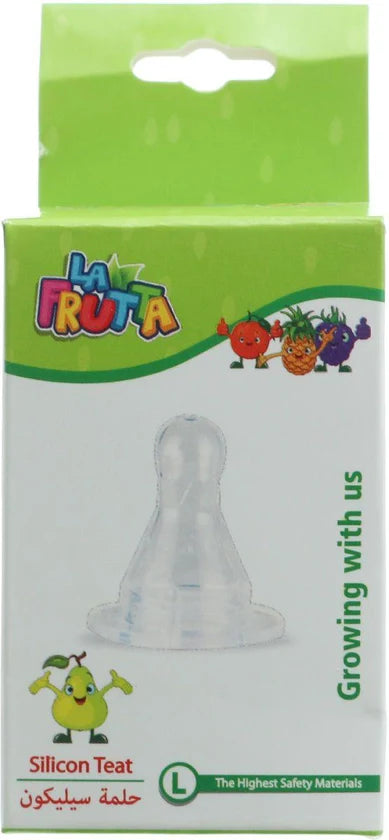 La Frutta Silicone Nipple With Cover, Large -(+18m)