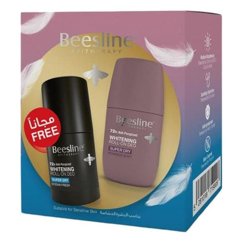 Beesline Double Duo: 72-Hour Whitening & Freshness Deodorant Duo Super Dry Powder Soft & Ocean Fresh