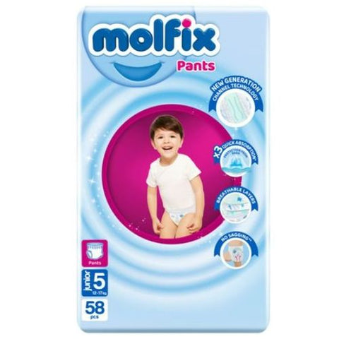 molfix pants size 5, 12-17kg, 58 diaper