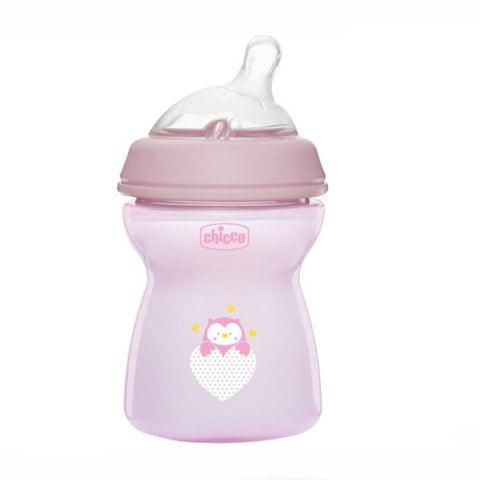 Chicco Natural feeling Bottle 250 ml +2m - Rose