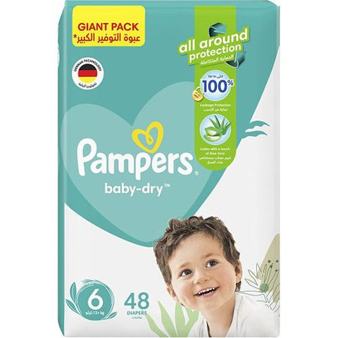 Pampers Baby-Dry Diapers - size 6 +13kg 48diapers