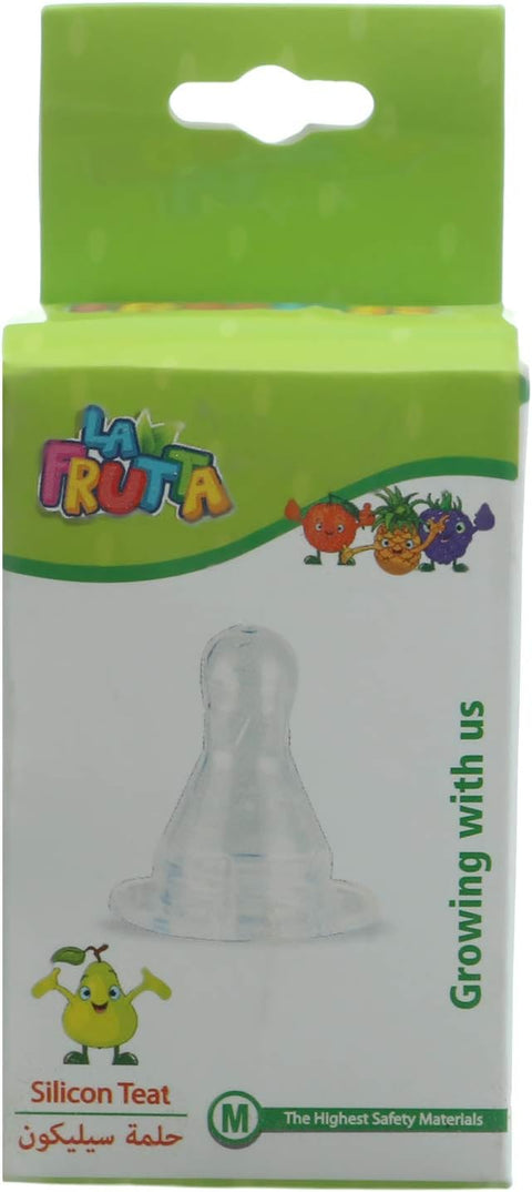 La Frutta Silicone Teat Size Medium for Standard Bottle, M (6-18m)