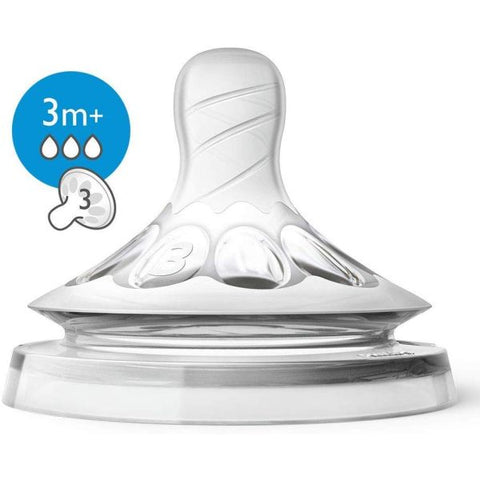 Avent Natural baby teat medium flow 3m+   2PK