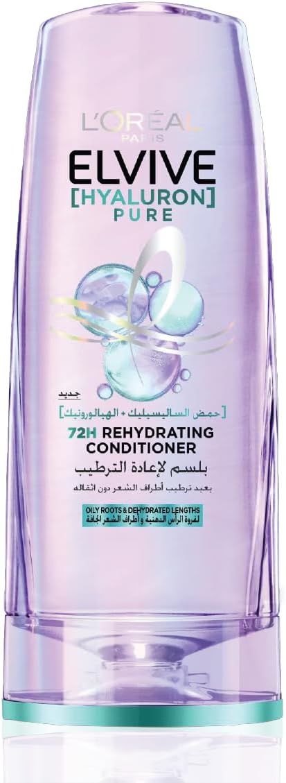 L’Oréal Paris Elvive Hyaluron Pure Rehydrating Conditioner for Oily Hair 200ML