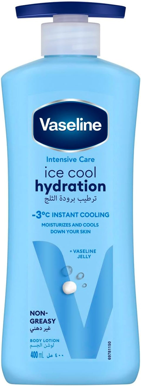 Vaseline Intensive Care Body Lotion Ice Cool Hydration hydrates and cools your skin down by -5 °C 400ML 15%off