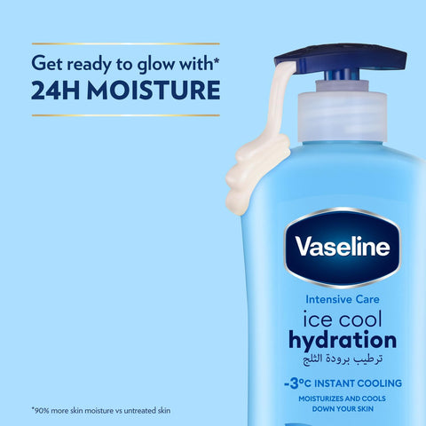 Vaseline Intensive Care Body Lotion Ice Cool Hydration hydrates and cools your skin down by -5 °C 400ML 15%off