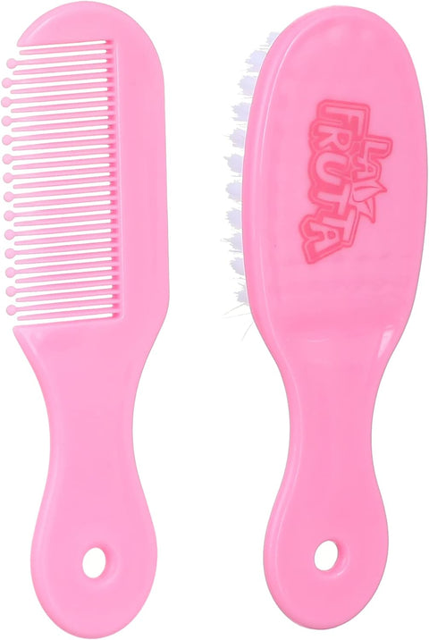 La Frutta Comb and Brush Set for Kids - PINK