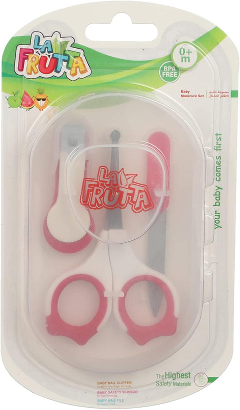 La Frutta Baby Manicure Set for Kids- Pink and White