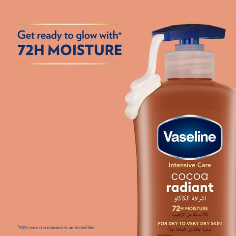 Vaseline® Body Lotion intensive care cocoa radiant made with 100% pure cocoa butter for a natural glow 400ML