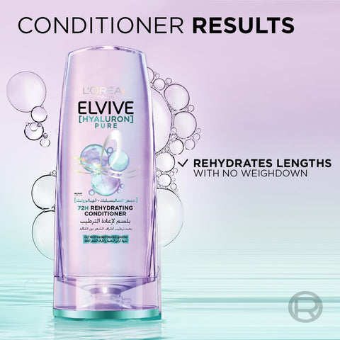 L’Oréal Paris Elvive Hyaluron Pure Rehydrating Conditioner for Oily Hair 200ML