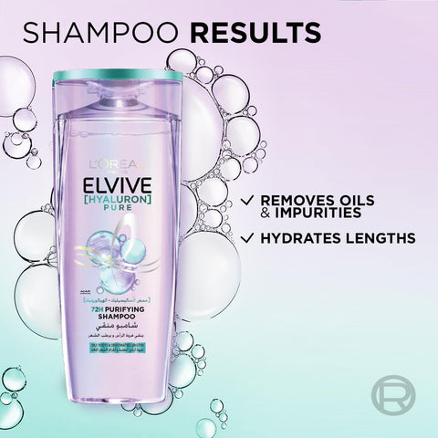 L’Oréal Paris Elvive Hyaluron Pure Purifying Shampoo for Oily Hair 400ML