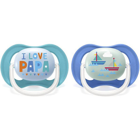 Avent Pacifier Ortho decorated boy 6-18m 2PK