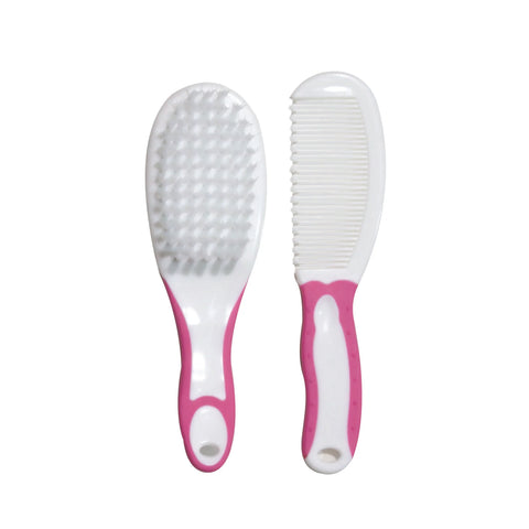 La Frutta 2-Piece Baby Comb And Brush Set, Pink