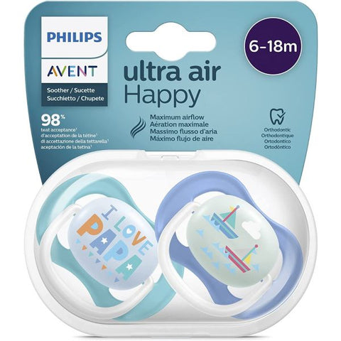 Avent Pacifier Ortho decorated boy 6-18m 2PK