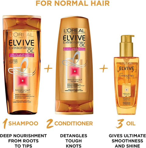 L’Oréal Paris  Elvive Extraordinary Oil Shampoo for Normal to Dry Hair 200 ML