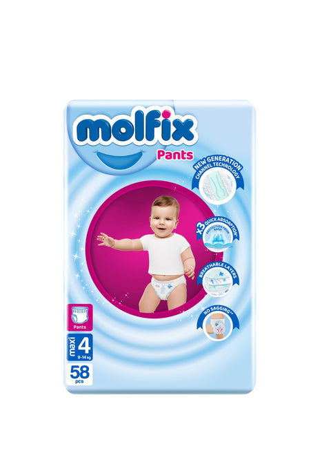 molfix pants size 4, 9-14kg, 58 diape