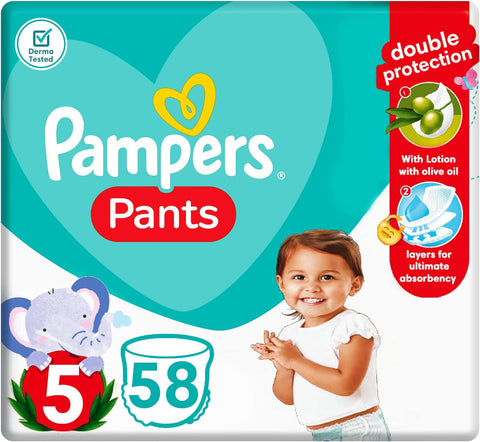 Pampers pants, size 5, 12-18kg 58 baby diapers