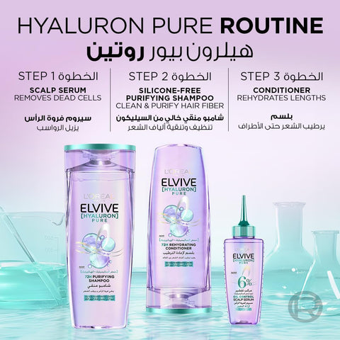 L'OREAL PARIS Elvive Hyaluron Pure Serum For Oily Scalp & Roots - 102ml