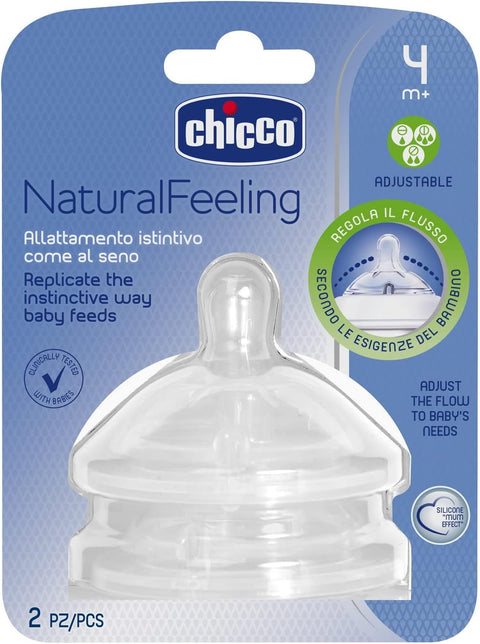 chicco Nipples Natural Feeling  2 pcs+4m