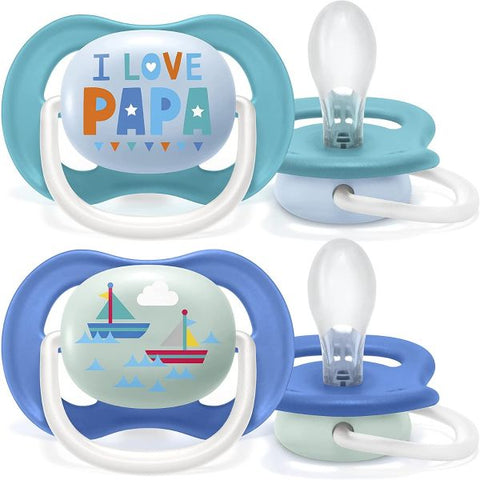 Avent Pacifier Ortho decorated boy 6-18m 2PK