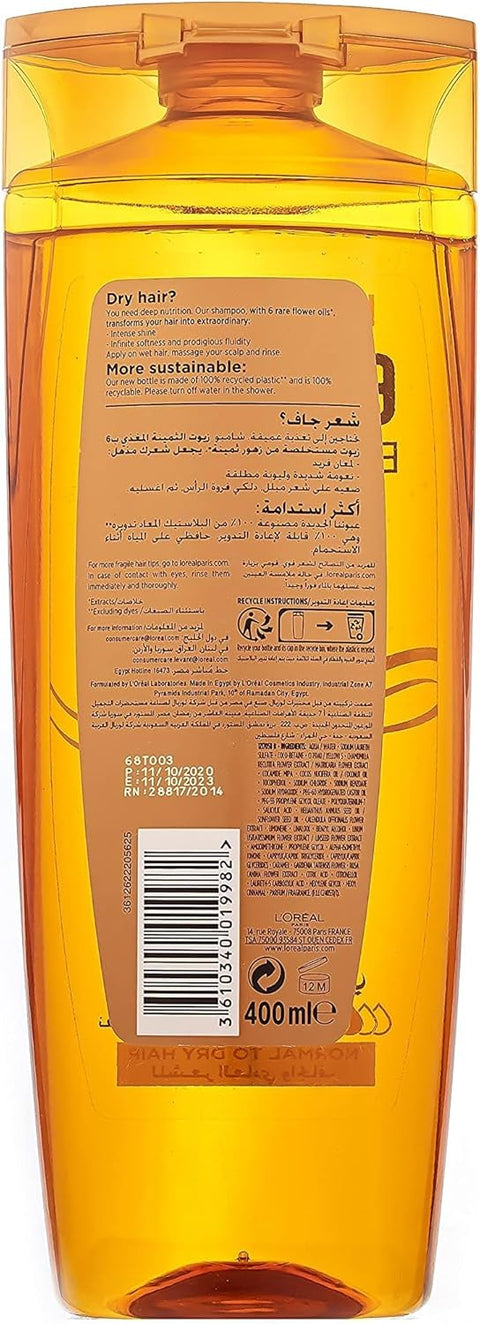 L’Oréal Paris  Elvive Extraordinary Oil Shampoo, Normal to Dry, 400 ML