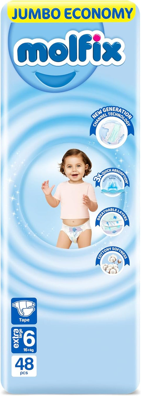 molfix jumbo size 6, +16kg, 48diapers