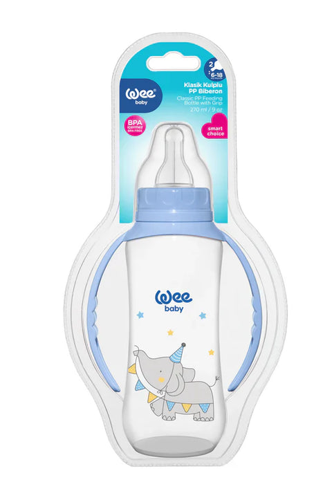 Wee Baby Feeding Bottles With Grip 270 ml (6-18m) for Boys