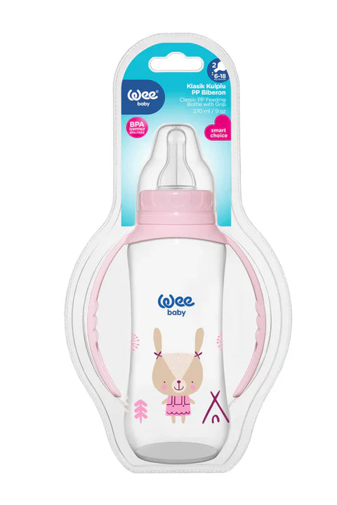 Wee BabyFeeding Bottles With Grip 270 ml (6-18m) for Girls