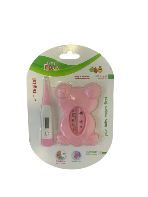 La Frutta baby & bath tub thermometer set (pink)