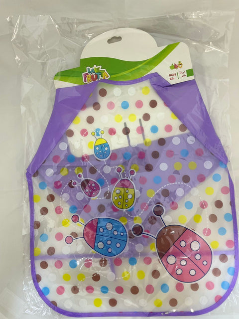 La Frutta  Baby Bib With Sleeve, Purple