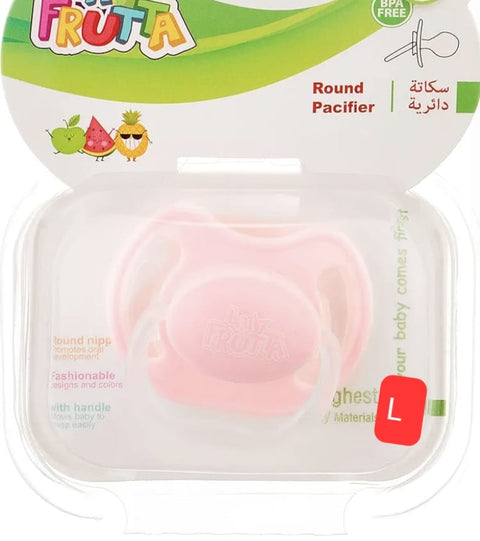 La Frutta Pacifier With Cover -Round Teat-Large (18+ months) Pink