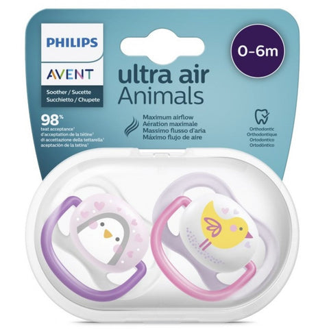 Avent Pacifier Ortho decorated 0-6m girl 2PK