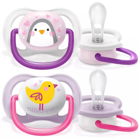 Avent Pacifier Ortho decorated 0-6m girl 2PK