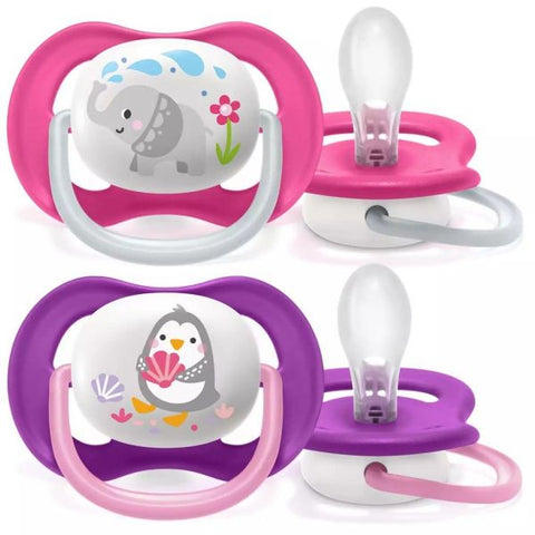 Avent Pacifier Ortho decorated 6-18m girl 2PK