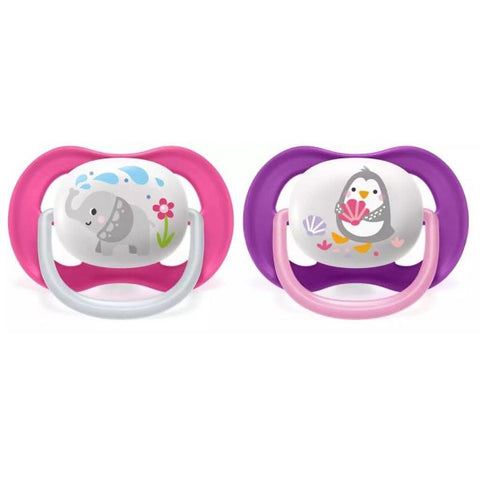 Avent Pacifier Ortho decorated 6-18m girl 2PK