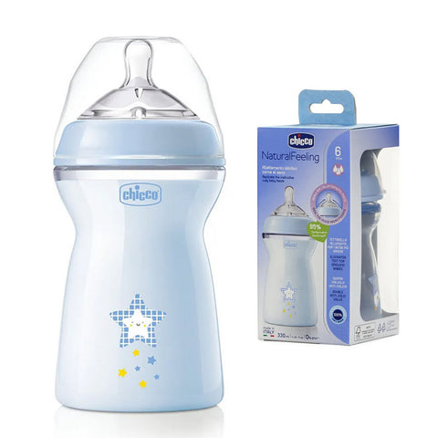 Chicco natural feeling bottle 330ml 6m+ - Blue