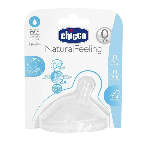 Chicco Natural Feeling nipple 0m+ Slow Flow Silicone 1 Piece