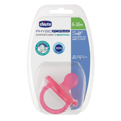 chicco Soother Physio soft 6-16m - pink