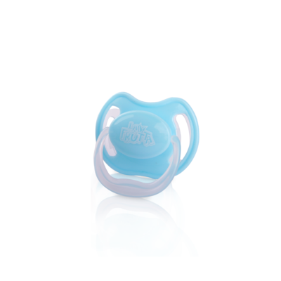 La Frutta Round Silicone Soother with Lid S 0-6 months Blue