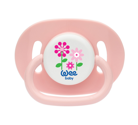 WEE Baby Opaque Oval Body Round Teat Soother(0-6m) for girls