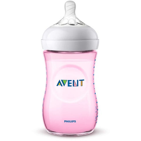 Avent Natural baby bottle 260ml pink 2PK