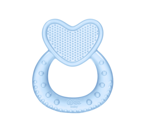 Wee Baby Heart Shaped Silicon Teether Blue