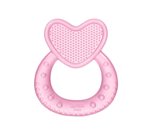 Wee Baby Heart Shaped Silicon Teether Red