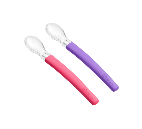 Wee Baby Double Set of Feeding Spoon +6m (Pink&Purple)