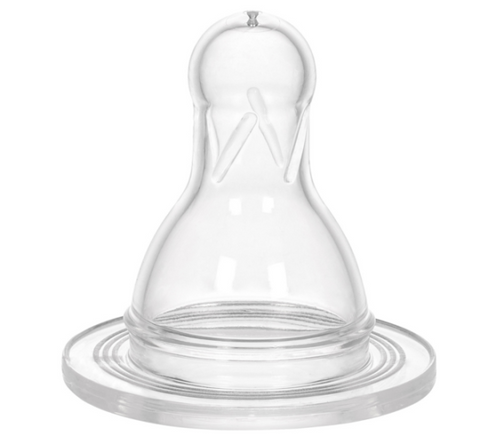 Wee Baby round silicone nipple for babies (0-6m)