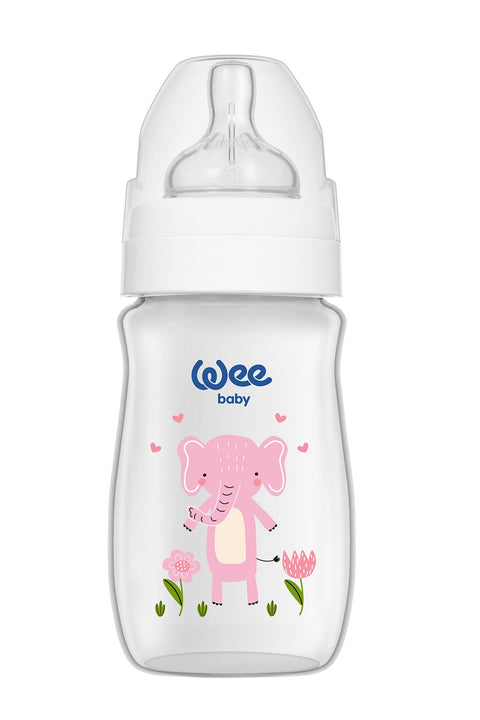 Wee Baby Safari PP Feeding bottle with wide opening 250 ml (0-6) Elephant