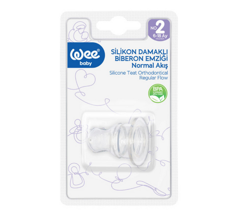 WEE Baby Silicone Teat Orthodontical 2 (6-18m)